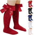 thumbnail image 1 of Avrntaa Toddler Baby Mesh Knee Socks Little Girls Cute Bow Cotton Stockings Breathable Dress Socks, 1 of 3