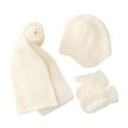 thumbnail image 1 of Avrntaa Toddler Baby Wool Knit Hat Gloves Scarf Set Boys Girls Beanie Soft Scarf Mittens 3 in 1 Set for 3M-18M, 1 of 5