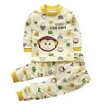 thumbnail image 1 of Avrntaa Toddler Girl Outfits - Cute Printed Crewneck Sweatshirt Top Pants Winter Outfit Clothing Set Toddler Outfits Yellow Outfits Size 3M, 1 of 3