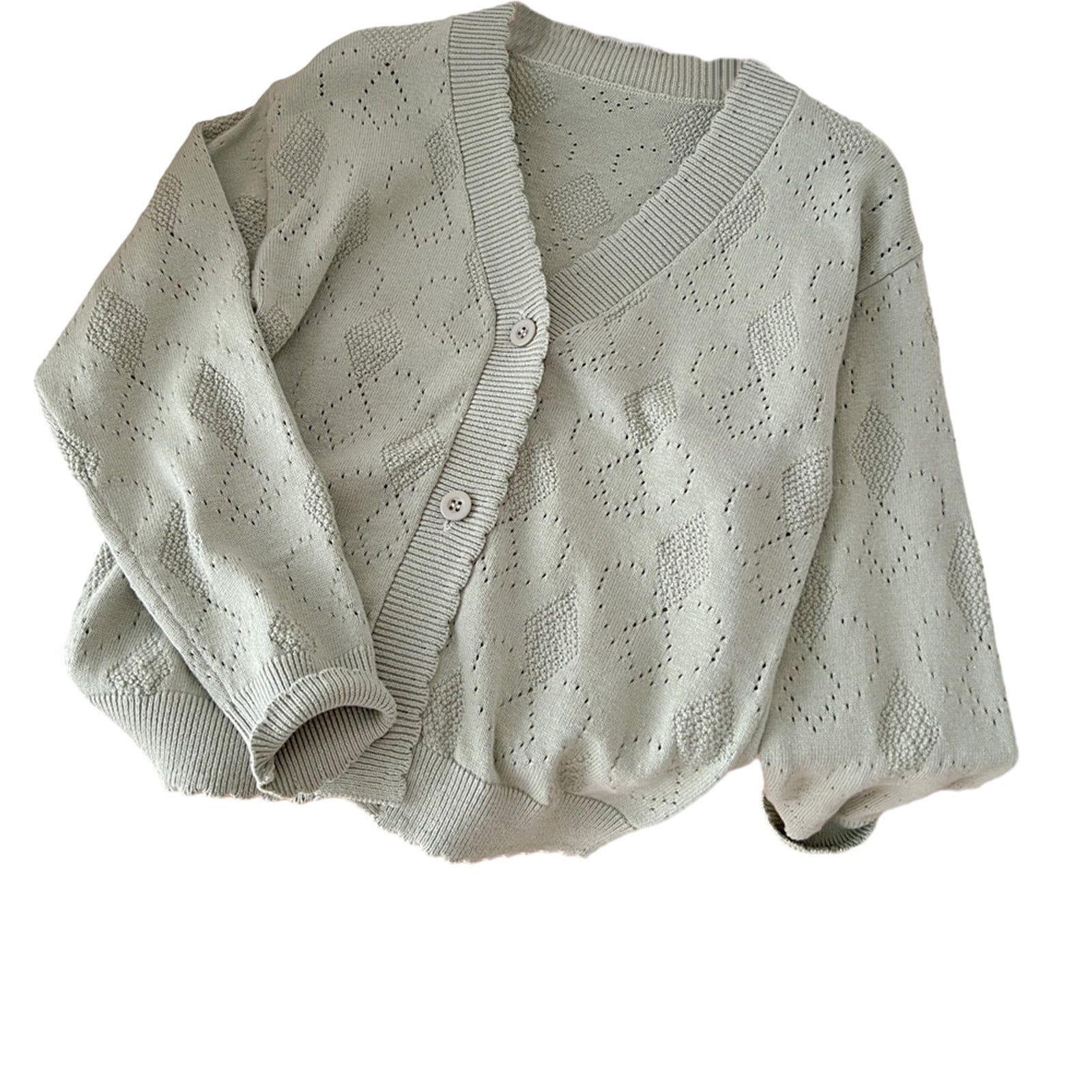 Avrntaa Toddler Girls Cardigan Sweaters - V Neck Button Sweater Long ...