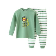 AVRNTAA Toddler Girls Ribbed Knit Pajama Sets Bow Long Sleeve Top Baggy Pant Warm Loungewear Outfits for 0-2Y