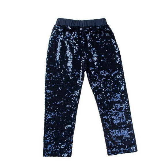 Avrntaa Toddler Girls Sequin Pants Glitter Elastic Waist Leggings Fall Baggy Trendy Pant for 0-8Y