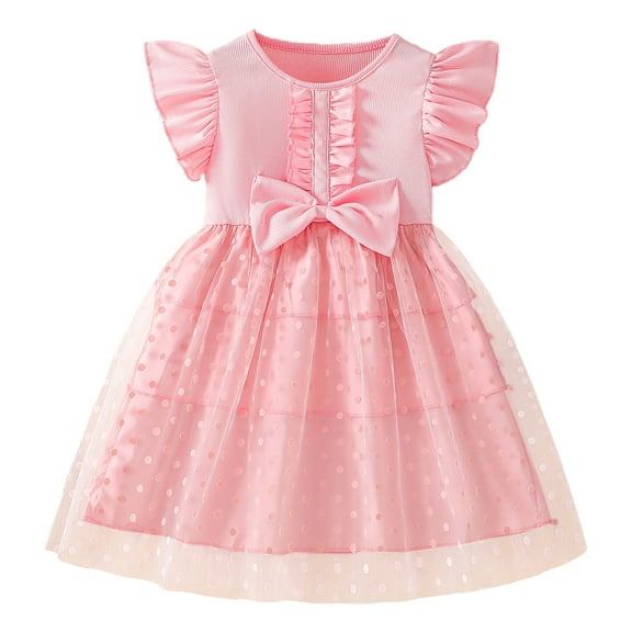 Avrntaa Toddler Girls Summer Tutu Dress: Floral Print Puff Sleeve Tulle Dress for Ages 3-8 Years Casual Party