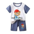 thumbnail image 1 of Avrntaa Toddler Summer Shorts Set - Boys Round Neck Shirt Shorts Sets Size 6Months-6Years, 1 of 3