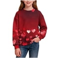 thumbnail image 1 of Avrntaa Valentine Long Sleeve Sweatshirt - Girls Heart Print Pullover, Cute Spring Casual Loose Crewneck Top for 1-15Y, 1 of 8