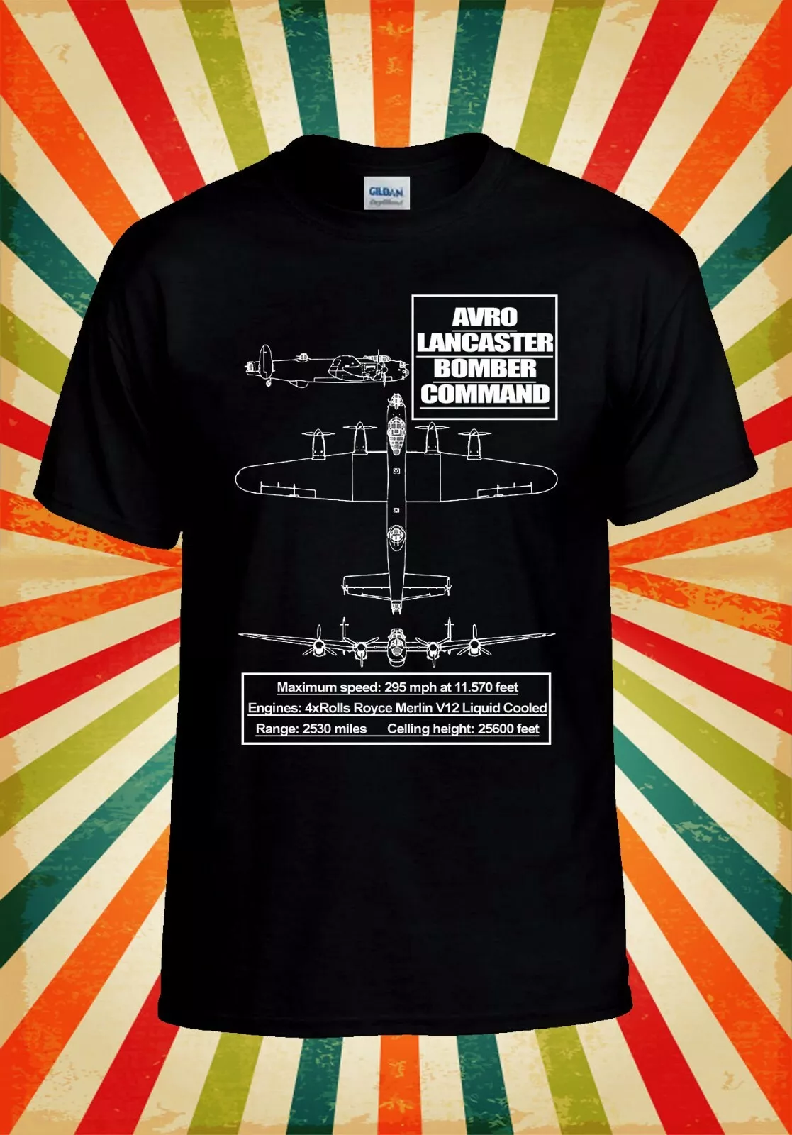 Avro Lancaster Bomber Command Plane Vintage tshirt, Gift for Man Women
