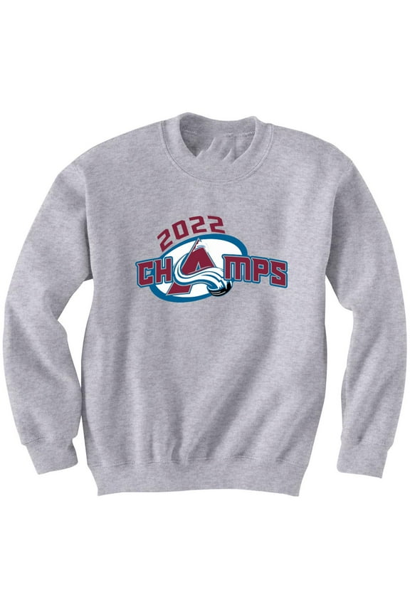 Avs Avalanche Champions Champs Cup Crew Neck Sweatshirt