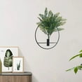 thumbnail image 1 of Avtoify 1Pcs Wall Plant Decor Round Artificial Plants with Metal Round Hanging Hoop for Modern Home Decor C, 1 of 6