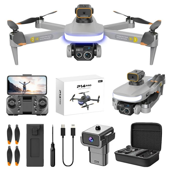 Avtoify 2.4G WIFI FPV Drone with 4K Camera for Adults, RC Quadcopter with Auto Return, Follow Me, Brushless Motor, Circle Fly, Route Fly, Altitude Hold, Headless Mode Gray