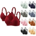 thumbnail image 1 of Bvxeep 2pc Cup Women's Plus Size Wireless Push-Up Comfortable Breathable Innerwear Daily Bra Lingerie Top, 1 of 9