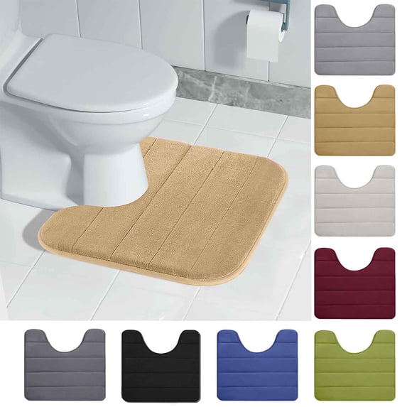 Avtoify Bathroom Rug - Non-Slip, Absorbent Mats for Shower, Tub & Sink - Quick Dry Khaki