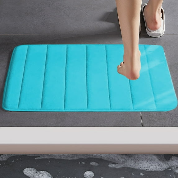 Avtoify Bathroom Rugs Carpet Bedroom Mat Non Slip Bathroom Foot Mat Bathroom Quilted Absorbent Floor Mat Easy to Wash and Dry 40X60CM
