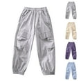 thumbnail image 1 of Avtoify Boy's Children's Summer Solid Loose Thin-Dry Long Pants Elastic Sports Pants Cargo Pants- Pants Casual Outerwear Pants Air Conditioning Pants, 1 of 5