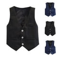 thumbnail image 1 of Avtoify Boys Jacket Casual, Toddler Boy Fall Clothes Leisure, Fashion Solid Boy Casual Sleeveless Children's Short Printed Faux Leather Jacket, 1 of 4