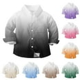 thumbnail image 1 of Avtoify Boys Long Sleeve Shirts Casual, Toddler Boys Fall Clothes, Children's Boys and Girls Fashionable and Gradient Pocket Print Long-Sleeved Leisure Student School Uniform Shirt, 1 of 8