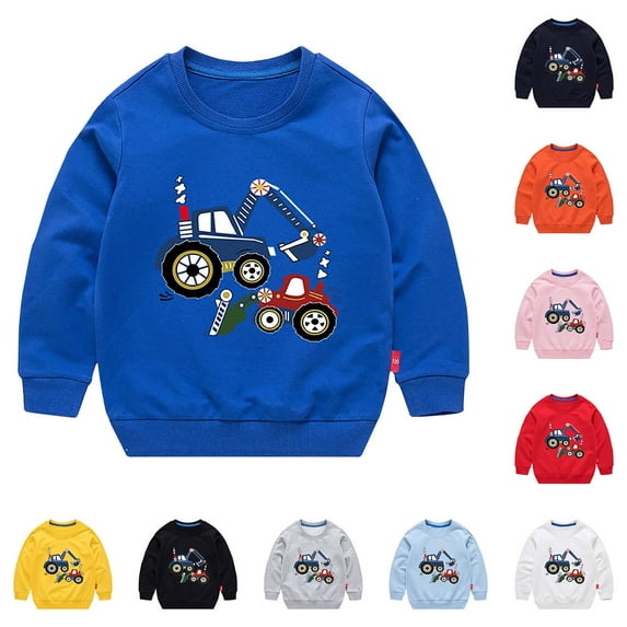 Avtoify Boys Long Sleeve Shirts Casual, Toddler Boys Fall Clothes, Children's Boys Hoodie Style Western Fashion Korean Version Spring Boys and Children's Clothing top Children's Clothing