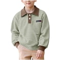 thumbnail image 1 of Avtoify Boys Long Sleeve Shirts Casual, Toddler Boys Fall Clothes, Children's Plain Collar Long-Sleeved Medium-Sized Casual Comfortable Shirt, 1 of 9