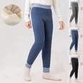 thumbnail image 1 of Avtoify Boys Pants Children's Fleece Warm Leg Tied Pants Medium to Large Children's Elastic Waistband Leggings, 1 of 7