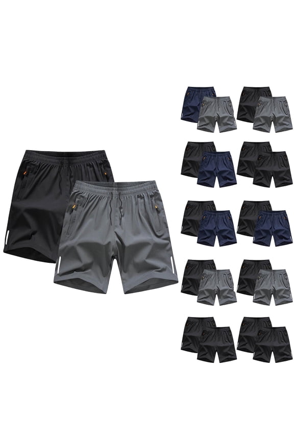 Children's Children's-Dry Shorts Breathable Ice Silk Pants Boy's Pants Casual Sports Five-Point Pants Summer Thin Beach Pants-Piece Set Five-Point Pants