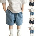 thumbnail image 1 of Avtoify Children's Elastic Waist Jeans Comfortable Shorts Five-Point Pants Outerwear Casual Pants Five-Point Pants, 1 of 4
