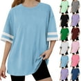 thumbnail image 1 of Avtoify Children's Solid Color Casual Sports Short Sleeve Round Neck Summer Kids Blouse, 1 of 9