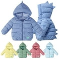 thumbnail image 1 of Avtoify Girls Hoodies Casual, Girls Fall Jacket Lightweight Leisure, Children Boys and Girls Winter Printed Filled Hooded Zipper Jacket Coat, 1 of 7