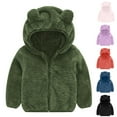 thumbnail image 1 of Avtoify Girls Hoodies Casual, Girls Fall Jacket Lightweight Leisure, Children's Fleece Hooded Zip Solid Jacket Double-Sided Fleece Casual Cardigan, 1 of 4