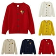 thumbnail image 1 of Avtoify Girls Jacket Casual, Girls Fall Jacket Lightweight Leisure, 2-12 Years Old Children's Fashion Floral Embroidered Button Round Neck Sweater Cardigan Long Sleeve Hooded Casual Jacket/Coat, 1 of 8