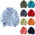 thumbnail image 1 of Avtoify Girls Jacket Casual, Girls Fall Jacket Lightweight Leisure, Children's Solid Color Long Sleeve Zip-Up Sports Jacket, Medium, Children's Casual Warm Jacket with Pockets, 1 of 4