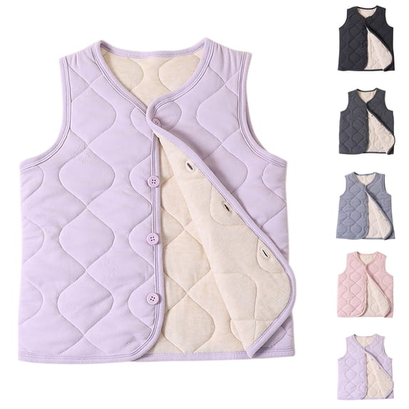 Avtoify Girls Jacket Casual, Girls Fall Jacket Lightweight Leisure, Children's Thick Fleece Insulated Jacket with Warm Underwear Pants for Boys and Girls
