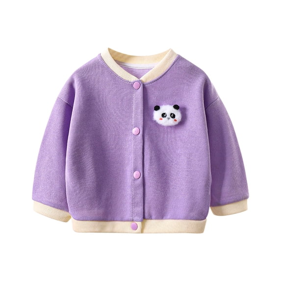 Avtoify Girls Jacket Casual, Girls Fall Jacket Lightweight Leisure, Children's Unisex Thick Warm Buttoned Jacket