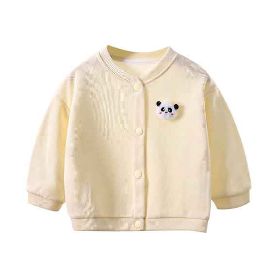 Avtoify Girls Jacket Casual, Girls Fall Jacket Lightweight Leisure, Children's Unisex Thick Warm Buttoned Jacket