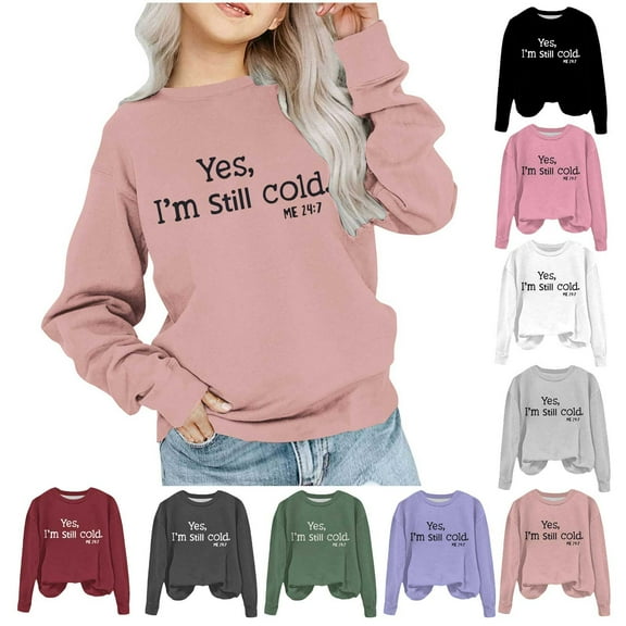 Avtoify Girls Long Sleeve Shirts Casual, Toddler Girls Fall Clothes, Girl's Round Neck Extra Large Hoodie Children's Fashion Long Sleeve Pullover 1-12 Years