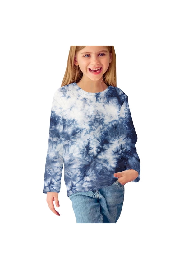 Girls Long Sleeve Shirts Casual, Toddler Girls Fall Clothes, Girls' Long Sleeve Printed Shirt Round Neck formal Casual Women's top