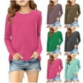 thumbnail image 1 of Avtoify Girls Long Sleeve Shirts Casual, Toddler Girls Fall Clothes, Girls' Long-Sleeved Printed Shirt, Round Collar, formal and Casual Women's Clothing, 1 of 6