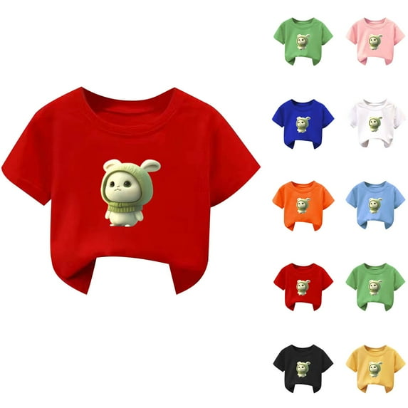 Avtoify Girls Long Sleeve Shirts Casual, Toddler Girls Fall Clothes, Summer Fashion Boy and Printed Short Sleeve T-Shirt Children
