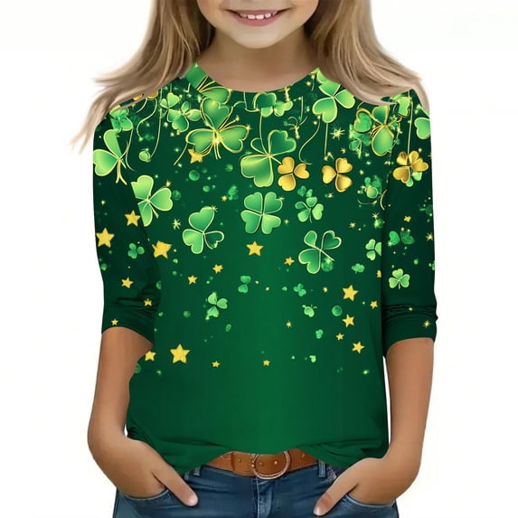Avtoify Girls Long Sleeve Shirts Medium To Large Size Children's Casual ...