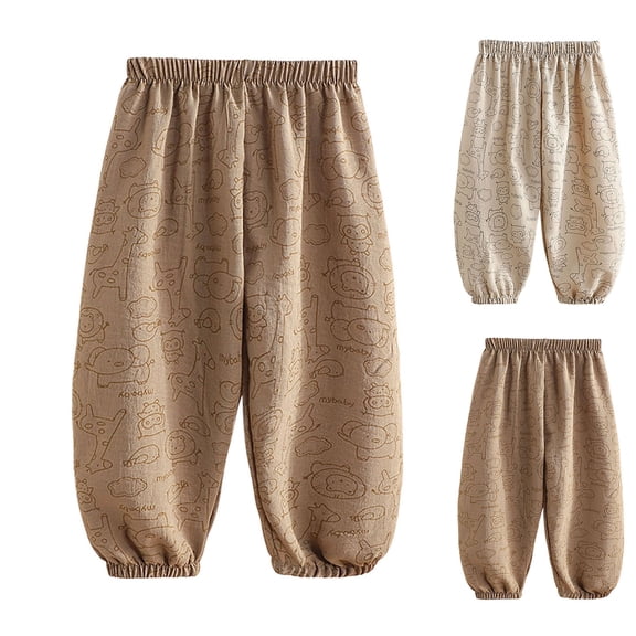 Avtoify Girls Pants Causal, Girls Sweatpants Dressy, Summer Gender Printed-Mosquito Pants Infant Casual Breathable Sports Pants Shorts Children's Pants