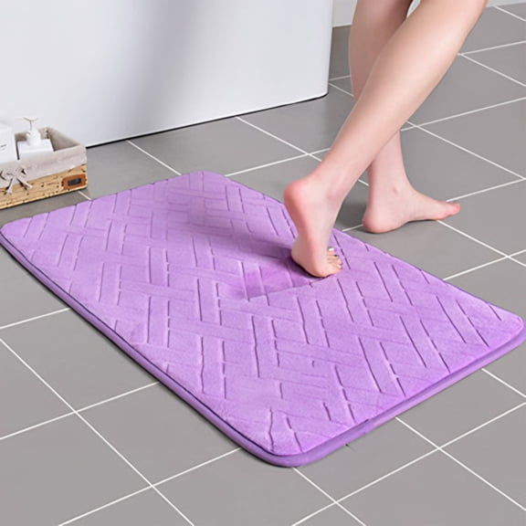 Avtoify Home Rugs Thickened Slow Antimissile Foam Fleece Absorbent Floor Mat Kitchen Mat Bathroom Non-slip Mat 50x80cm