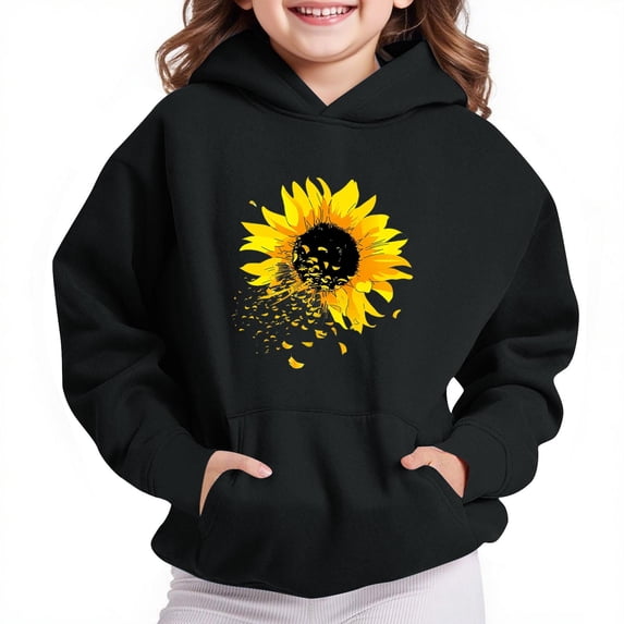 Avtoify Kids Long Sleeve Shirts Boys and Girls Casual Long Sleeve Hoodies Oversized Fleece Pocket Sweatshirt Tops