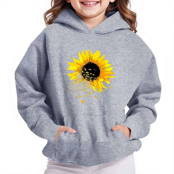 Avtoify Kids Long Sleeve Shirts Boys and Girls Casual Long Sleeve Hoodies Oversized Fleece Pocket Sweatshirt Tops