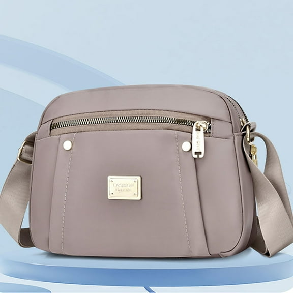 PRETXORVE New One Shoulder Crossbody Bag Large Capacity Multi Compartment WoMens Bag Gray