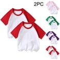 Avtoify Piece Soft Solid Color Summer Short Sleeve Shirts for Girls ...