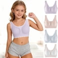 thumbnail image 1 of Avtoify Solid Color Soft Thin Daily Wear Summer Kids Bras Young Girls Student Breathable Develop mental, 1 of 5