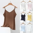 thumbnail image 1 of Avtoify Solid Color V-Neck Camisole Outerwear Base Underwear Home Decor Sleeveless Pajama Pajamas for Women Set, 1 of 7