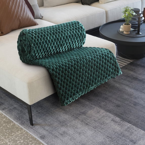 PRETXORVE Throw Blanket, Cozy Balanket, Flannel Blanket Solid Color Multifunctional Cover Blanket