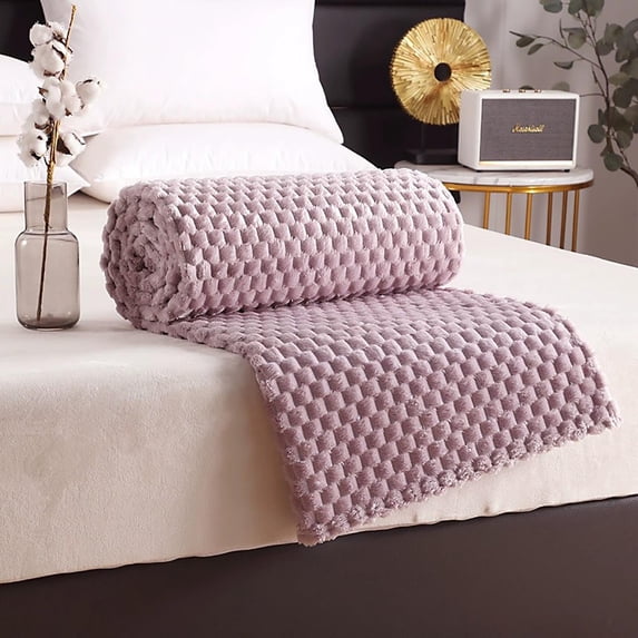 Avtoify Throw Blanket, Cozy Balanket, Flannel Blanket Solid Color Multifunctional Cover Blanket