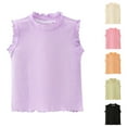 thumbnail image 1 of Avtoify Toddler Kids Fashion Solid Color Soft Sleeveless Lace Summer Kids Camisole, 1 of 9