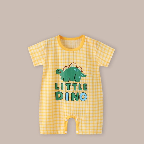 Avtoify Toddler Rompers, Toddler Girls Boys Short Sleeve Printed Color T-Shirt Round Neck Jumpsuit