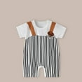 thumbnail image 1 of Avtoify Toddler Rompers, Toddler Girls Boys Short Sleeve Printed Color T-Shirt Round Neck Jumpsuit, 1 of 4